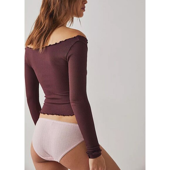 🎉LAST CHANCE🎉 FREE PEOPLE Pointelle Bikini Undies / Cotton Candy - Picture 3 of 5